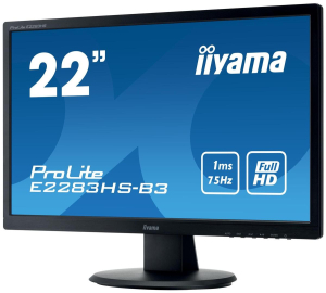 iiyama ProLite E2483HS-B1 (24" | TN | 1920 x 1080 | D-SUB | DVI | HDMI | Głośniki | VESA 100 x 100)