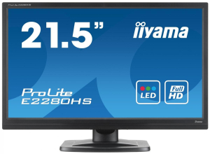 iiyama ProLite E2280HS-B1 (21.5" | TN | 1920 x 1080 | D-SUB | DVI | HDMI | Głośniki | VESA 100 x 100)