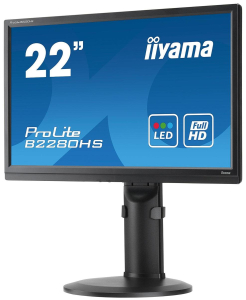 iiyama ProLite B2280HS-B1DP (21.5" | TN | 1920 x 1080 | D-SUB | DVI | Display Port | Głośniki | Pivot | VESA 100 x 100)