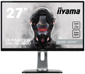 iiyama G-Master GB2783QSU Silver Crow [1ms, FreeSync] (27" | TN | 2560 x 1440 | DVI | HDMI | Display Port | 2 x USB 3.0 | Głośniki | Pivot | VESA 100 x 100)