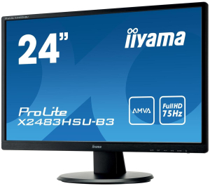 iiyama ProLite X2483HSU-B2 (23.8" | AMVA | 1920 x 1080 | D-SUB | DVI | HDMI | 2 x USB 2.0 | Głośniki | VESA 100 x 100 )