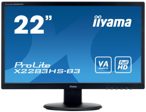 Monitor iiyama ProLite X2283HS-B3 (X2283HS-B3) 21.5" | VA | 1920 x 1080 | D-SUB | HDMI | Display Port | Głośniki | VESA 100 x 100